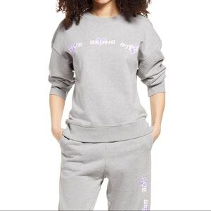 NWT BP Womens Sweatshirt Crew Neck Love Begins Within Long Sleeve